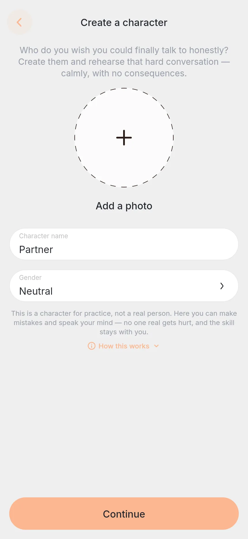 Liloo character identity setup in English